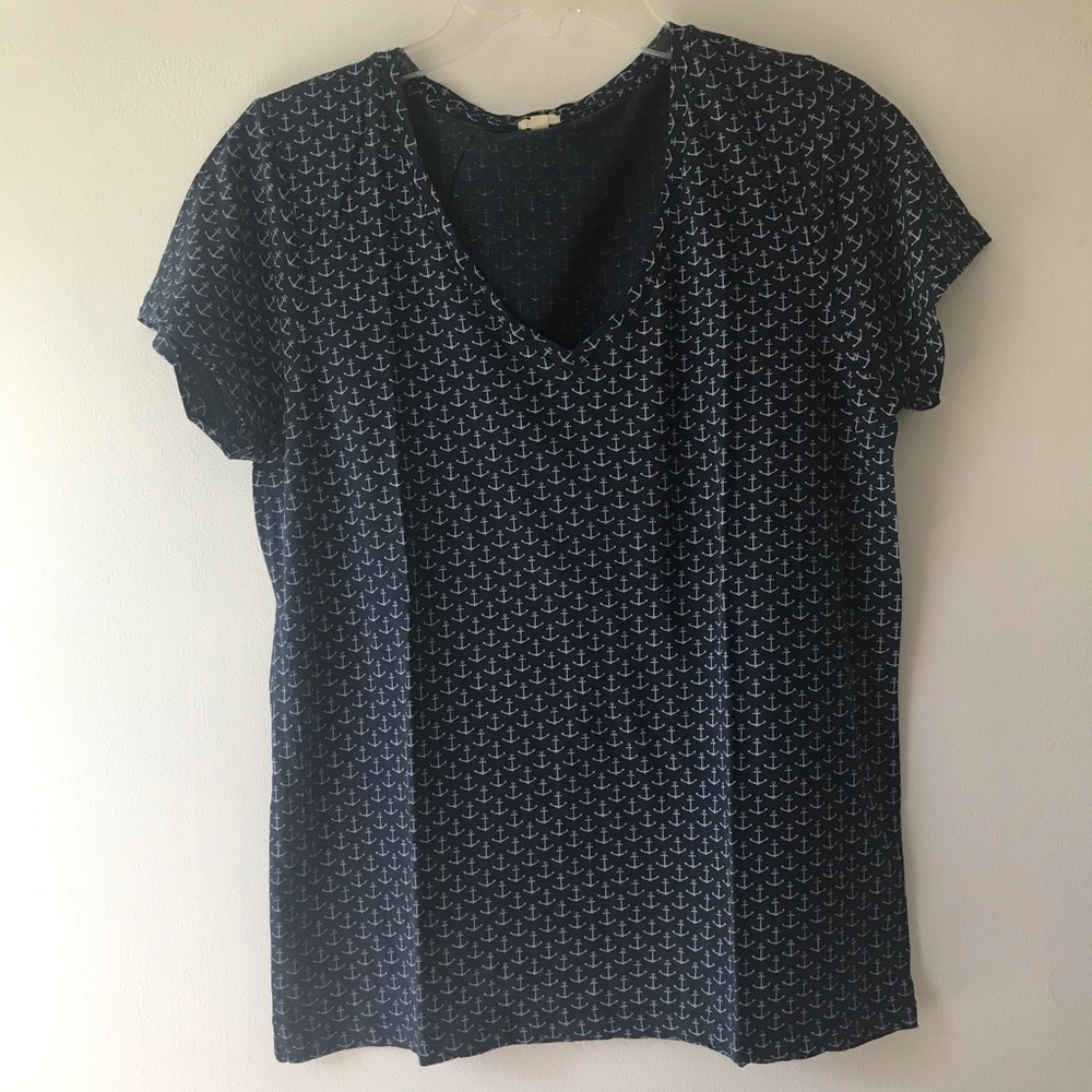 J.CREW Nautical Anchor Short Sleeve Tee Shirt